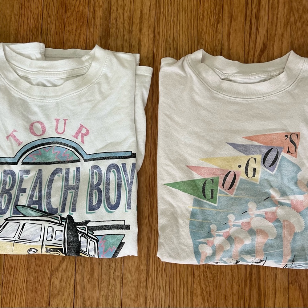 Abercrombie & Fitch Beach Boys and Go-Go's Graphic Tee Shirts